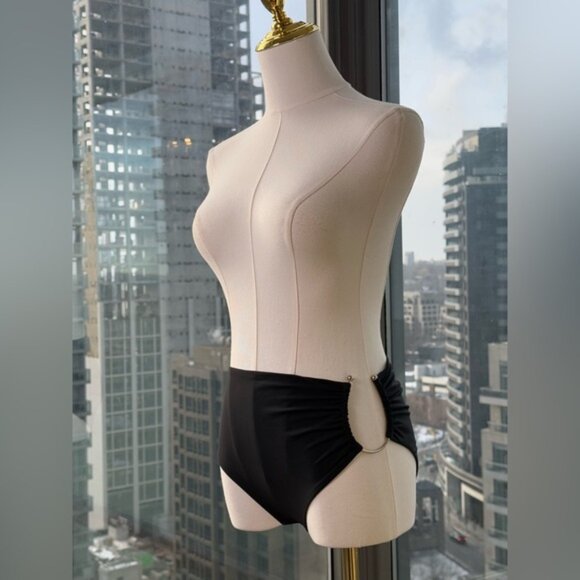 🆕 CHRISTOPHER ESBER 🧿 NWOT U Prong Black Swim Brief, Sz AU 8 US 4 - Picture 3 of 13